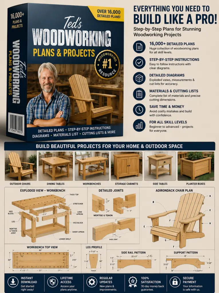 TedsWoodworking vs free plans comparison bundle